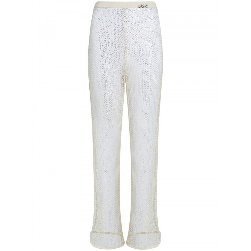 KARL LAGERFELD - karl dna sequin mesh trousers - 222 - 240W2276