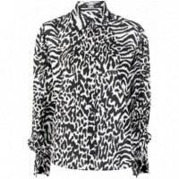 Camisa Mujer KARL LAGERFELD Animal Print Silk Shirt
