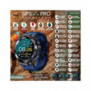 SAMI Reloj Inteligente GPS Pro WS-2378 con Gps/resistente Agua/sueño/cardiaco/oxigeno Azul