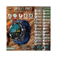 SAMI Reloj Inteligente GPS Pro con Gps/resistente Agua/sueño/cardiaco/oxigeno Azul