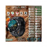 SAMI Reloj Inteligente GPS Pro WS-2378 con Gps/resistente Agua/sueño/cardiaco/oxigeno Negro