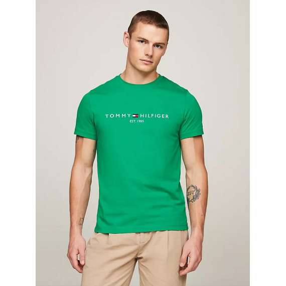 Tommy Logo Tee Olympic Green TOMMY HILFIGER - Guanxe Atlantic Marketplace