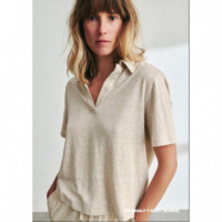 Blusas y Camisas Polo ECOALF de Lino Troms White Sand