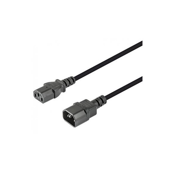 NIMO Cable Extensor Corriente Cpu 1MTRS Negro WIR059