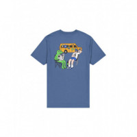Camisetas Hombre Camiseta OLOW Unisex Hippie Van Cobalt Blue