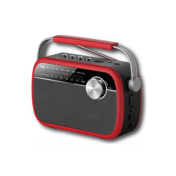 SAMI Radio Portatil Vintage Am/fm con Bt,ranura USB y Micro Sd RS-11824  Negra Roja