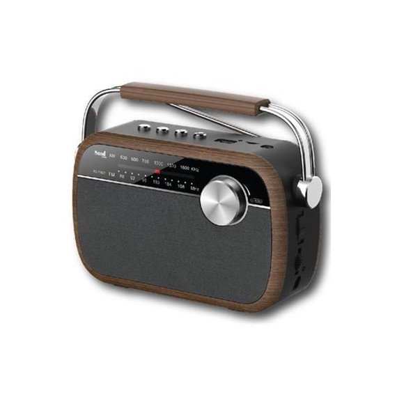 SAMI Radio Portatil Vintage Am/fm con Bt,ranura USB y Micro Sd RS-11825  Negra Madera