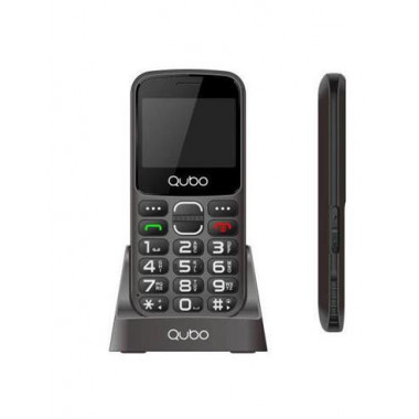 QUBO Telefono Movil X230C Negro con Base Carga