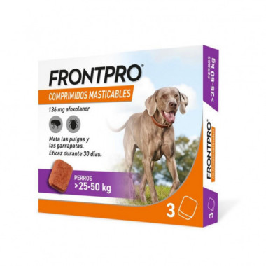 Frontpro 136 Mg 3 Comprimidos Masticables para Perros  25-50KG  BOEHRINGER INGELHEIM
