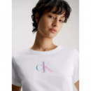 Camiseta Slim con Monograma Degradado de CALVIN KLEIN