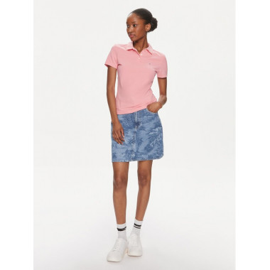 Tjw Slim Essential Polo Ss Tickled Pink  TOMMY JEANS