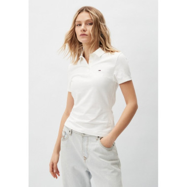 Tjw Slim Essential Polo Ss White  TOMMY JEANS