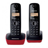 PANASONIC Telefono Inalambrico Duo KX-TG1612 Rojo, Negro