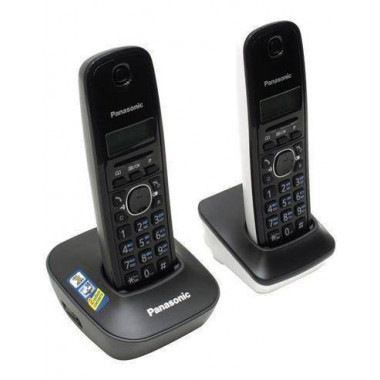 PANASONIC Telefono Inalambrico Duo KX-TG1612 Blanco, Negro
