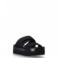 CALVIN KLEIN - Flatform Sandal Webbing In Mr - 0GT - F|YW0YW01361/0GT