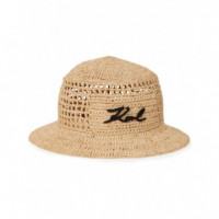 Gorra KARL LAGERFELD K/signature Raffia Bucket Hat