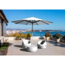 Mesa de Jardín con Hueco para Parasol Diseño Color Negro Valiente®  VALIENTE