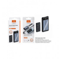MTK Bateria Externa Solar 12000MAH TD2128 con Cable Lightning/iphone/micro