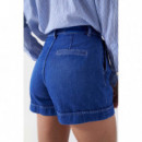 Pantalones Shorts SALSA JEANS Baggy Bright Blue
