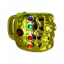Marvel Taza 3D Vengadores Puño Thanos Dorada con Piedras  DISNEY