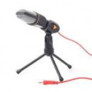 GEMBIRD Microfono Sobremesa con Tripode Negro