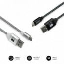 SUBBLIM Pack 2 Cables USB Tipo Usb-c-a 3.0 1 M Black/silver