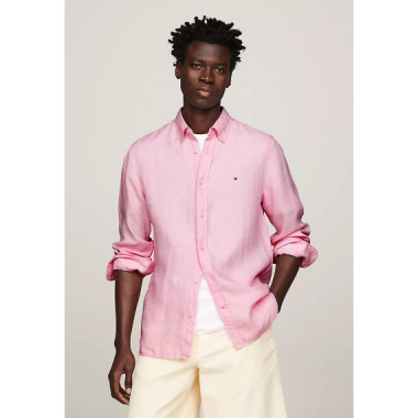 Pigment Dyed Li Solid Rf Shirt Pink Crys  TOMMY HILFIGER