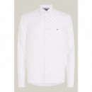 Linen Fil Coupe Sf Shirt Optic White / C  TOMMY HILFIGER