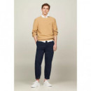 Oval Structure Crew Neck Classic Khaki  TOMMY HILFIGER