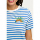 SUGARHILL BRIGHTON Camisetas Mujer Camiseta Sugarhill Maggie Blue White Tiger Embroidery