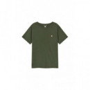 Camisetas Hombre Camiseta THINKING MU Verde Sol Espalda Coral