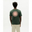 Camisetas Hombre Camiseta THINKING MU Verde Sol Espalda Coral