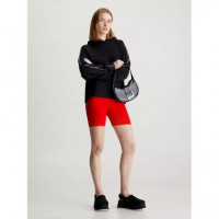 Woven Label Sweater Shorts Fiery Red  CALVIN KLEIN