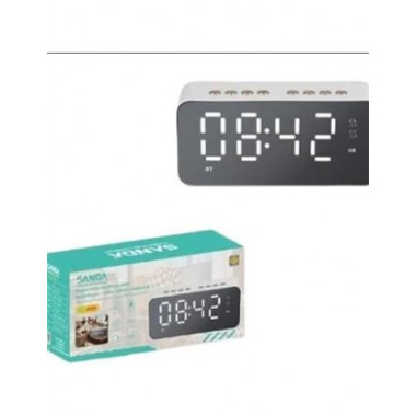 SANDA Reloj Digital con Despertador/altavoz Bluetooth/radio SD-4035