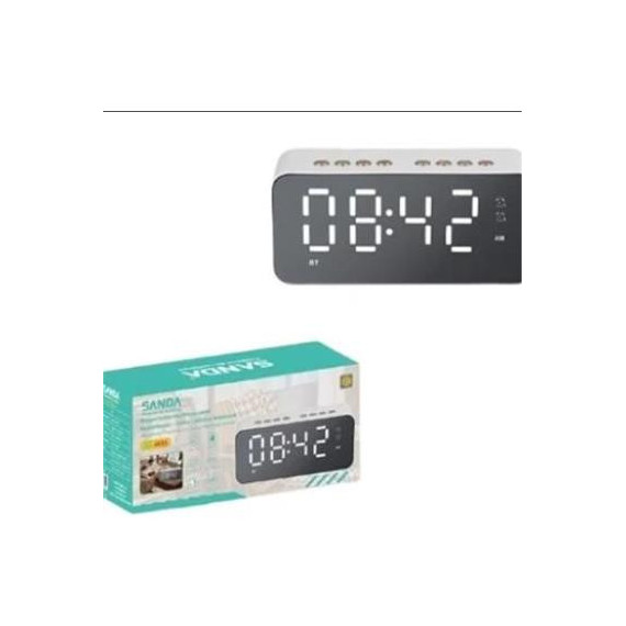 SANDA Reloj Digital con Despertador/altavoz Bluetooth/radio SD-4035