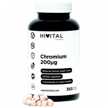 Cromo 200 Mcg | 365 Comprimidos Veganos  HIVITAL