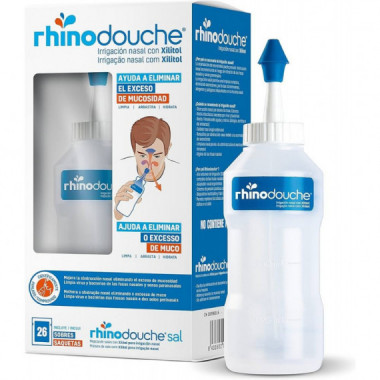 Rhinodouche Junior Pack Irrigador Nasal + Sinusal Xl Junior 250 Ml + 26 Sobres Mezcla de Sales 2.5 G  INMUNOTEK