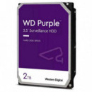 WESTERN DIGITAL Disco Duro 2TB 3.5 WD22PURZ Sata 3  Purple  (recertificado)