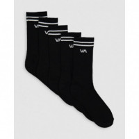 5 Calcetines Union Sock Iii - Black  RVCA