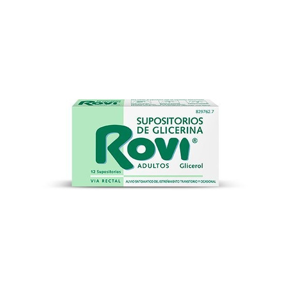 Supositorios  Glicerina Adulto 12 un Rovi  JOHNSON & JOHNSON