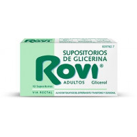 Supositorios  Glicerina Adulto 12 un Rovi  JOHNSON & JOHNSON