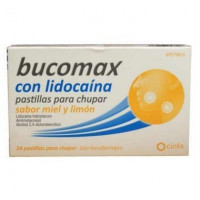 Bucomax Lidocaína 24 Pastillas Miel Limón  CINFA