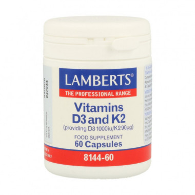 LAMBERTS Vitaminas D3 y K2 1000IU/K2  60 Com