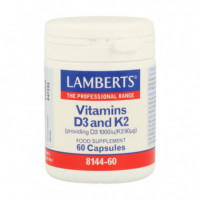 LAMBERTS Vitaminas D3 y K2 1000IU/K2  60 Com