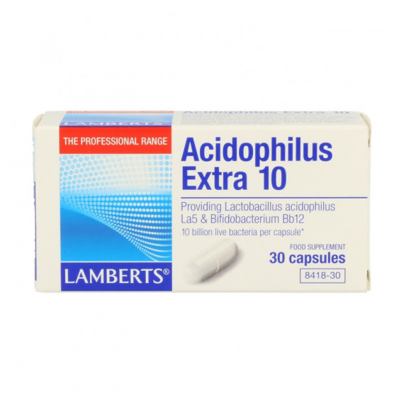 Lamberts Acidophilus Extra 10, 30 Cápsulas  CROTTON