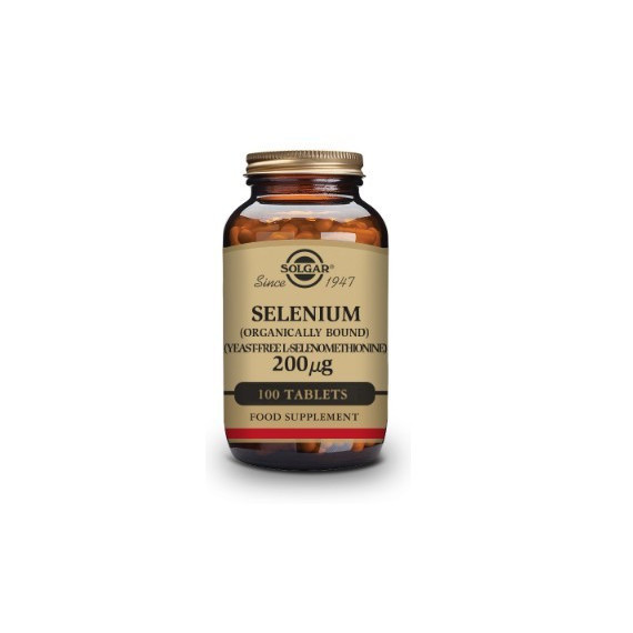 SOLGAR Selenio 200 µg 100 Comprimidos (sin Levad