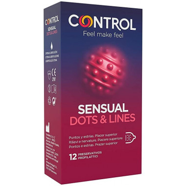 CONTROL Preservativos Sensual Dots &amp Lines 12