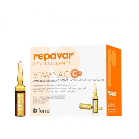 Repavar Revitalizante 20 Ampollas de Vitamina C  FERRER INTERNACIONAL