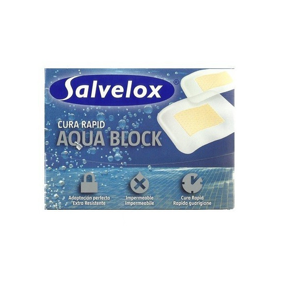 SALVELOX Tiritas Cura Rapid Aqua Block 12 Unds