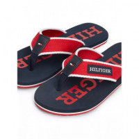 Patch Hilfiger Beach Sandal Primary Red  TOMMY HILFIGER